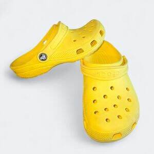 Yellow Crocs Kids Size J 3